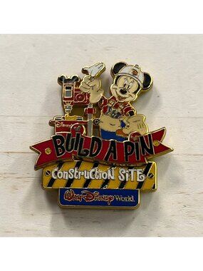 Disney Pin Mickey Mouse - Construction Site - Build A Pin From 2002
